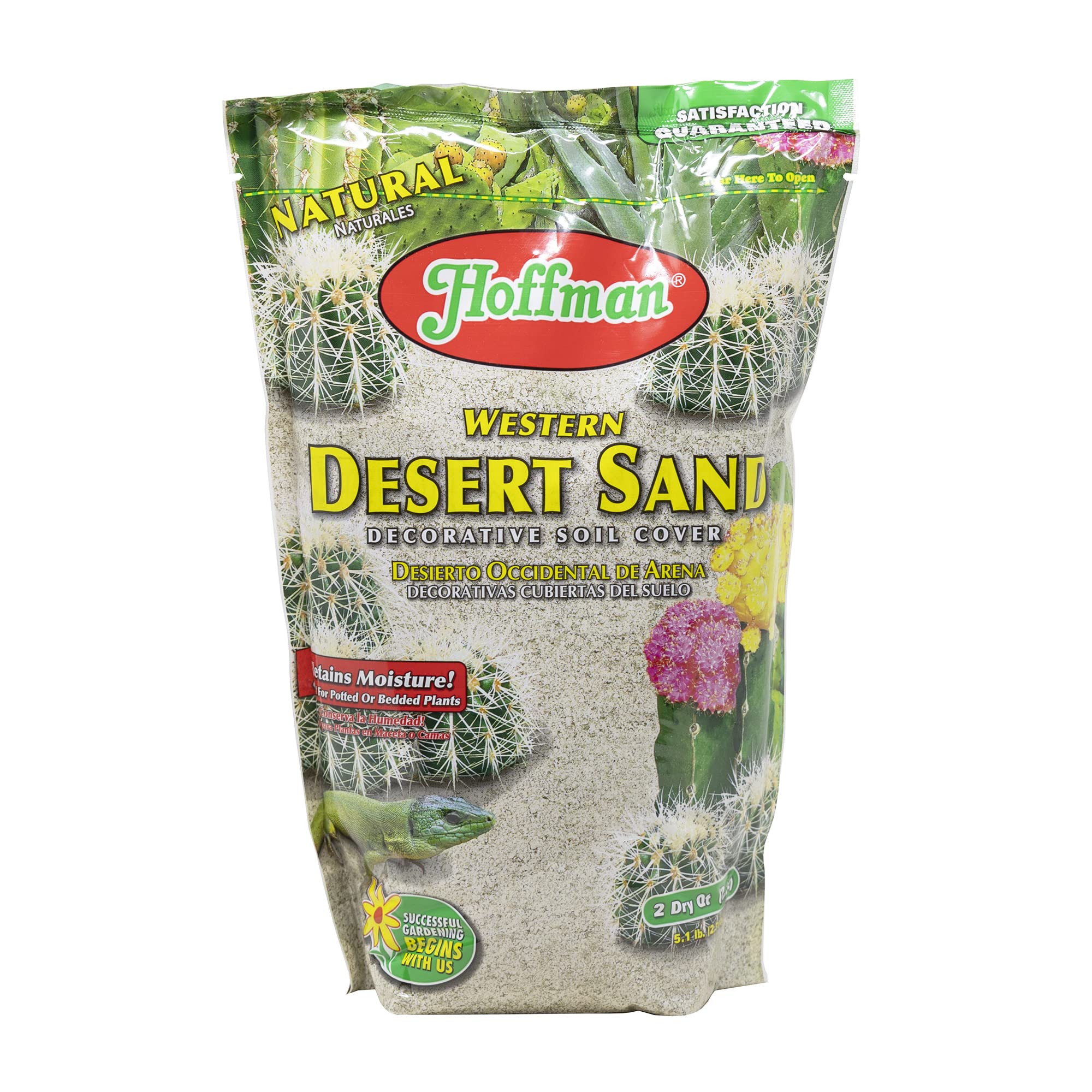 Hoffman Western Desert Sand Decorative Soil Cover for Potted or Bedded Plants, 2 Dry Quarts, 2 Pack