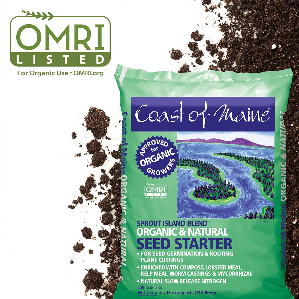Coast of Maine, 16qt (Pack of 10) Sprout Island Blend, Organic & Natural Seed Starter for Seed Germination & Root Plant Cuttings