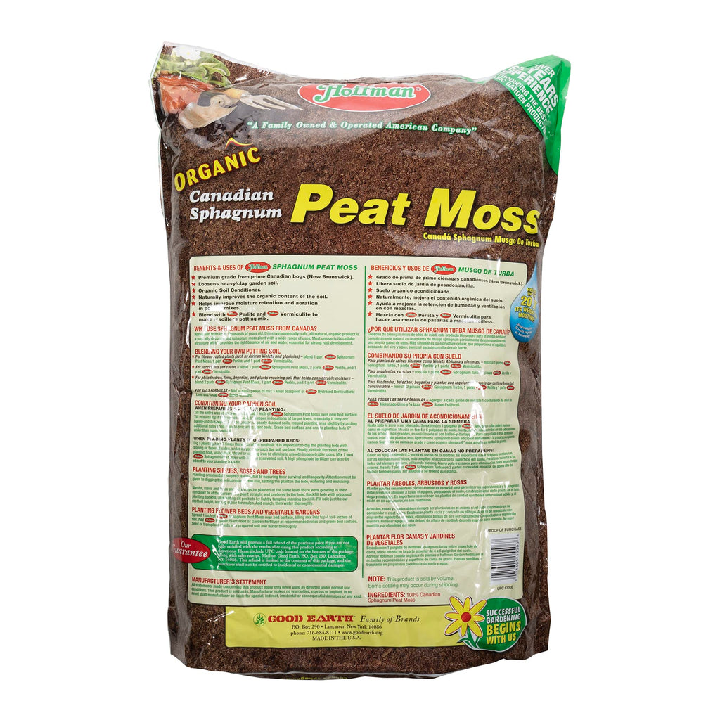 Hoffman Canadian Sphagnum Peat Moss - 18 Quart,Brown/A,37029