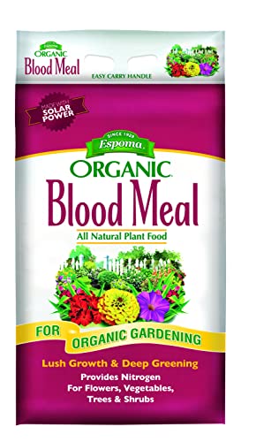 Espoma Organic Blood Meal Fertilizer 12-0-0. All-Natural Plant Food Source of Nitrogen for Organic Gardening. for Flowers, Vegetables, Trees & Shrubs. 17 lb Bag.