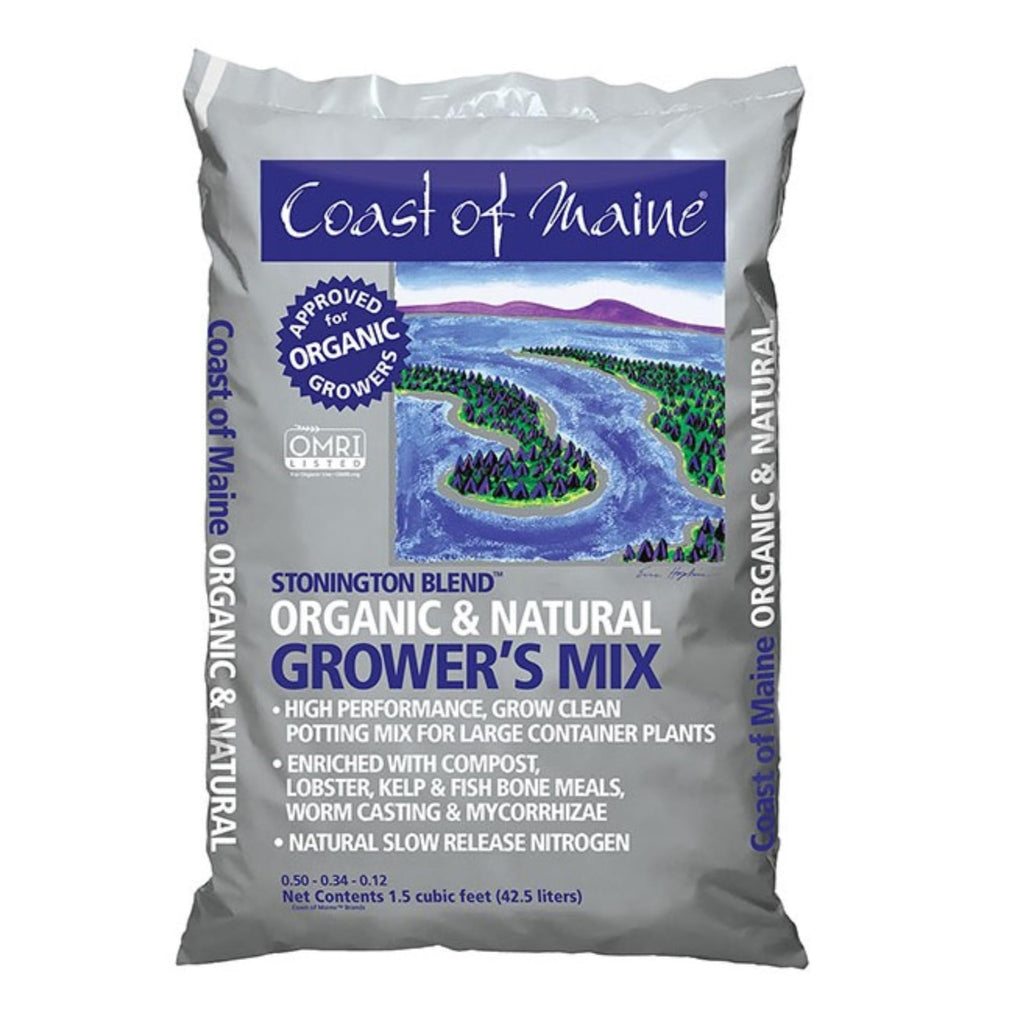 Coast of Maine Stonington Blend, 1.5 cu ft (Pack of 8) Organic and Natural Grower?s Mix for Large Container Plants
