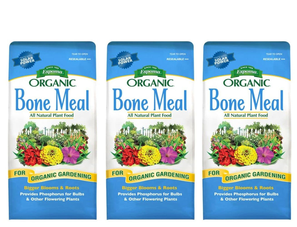 Espoma Organic Bone Meal Fertilizer 4-12-0. All-Natural Plant Food Source of Nitrogen and Phosphorus for Organic Gardening. for Bulbs & Other Flowering Plants; Pack of 3