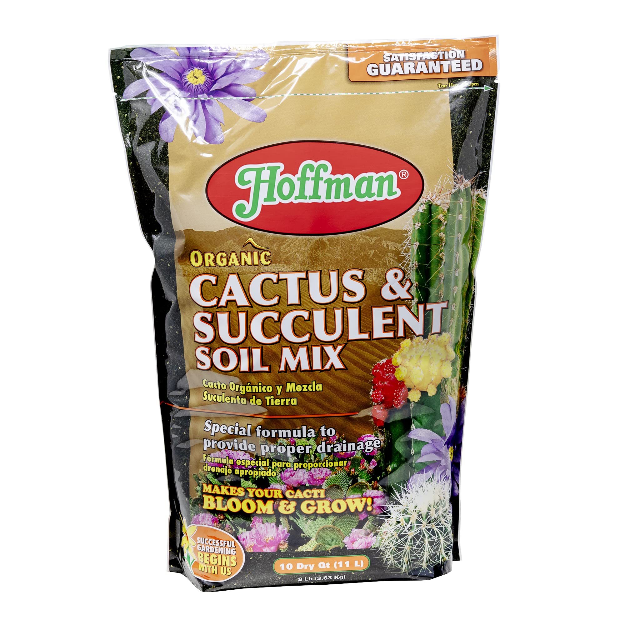 Hoffman 10410 Organic Cactus and Succulent Soil Mix, 10 Quarts