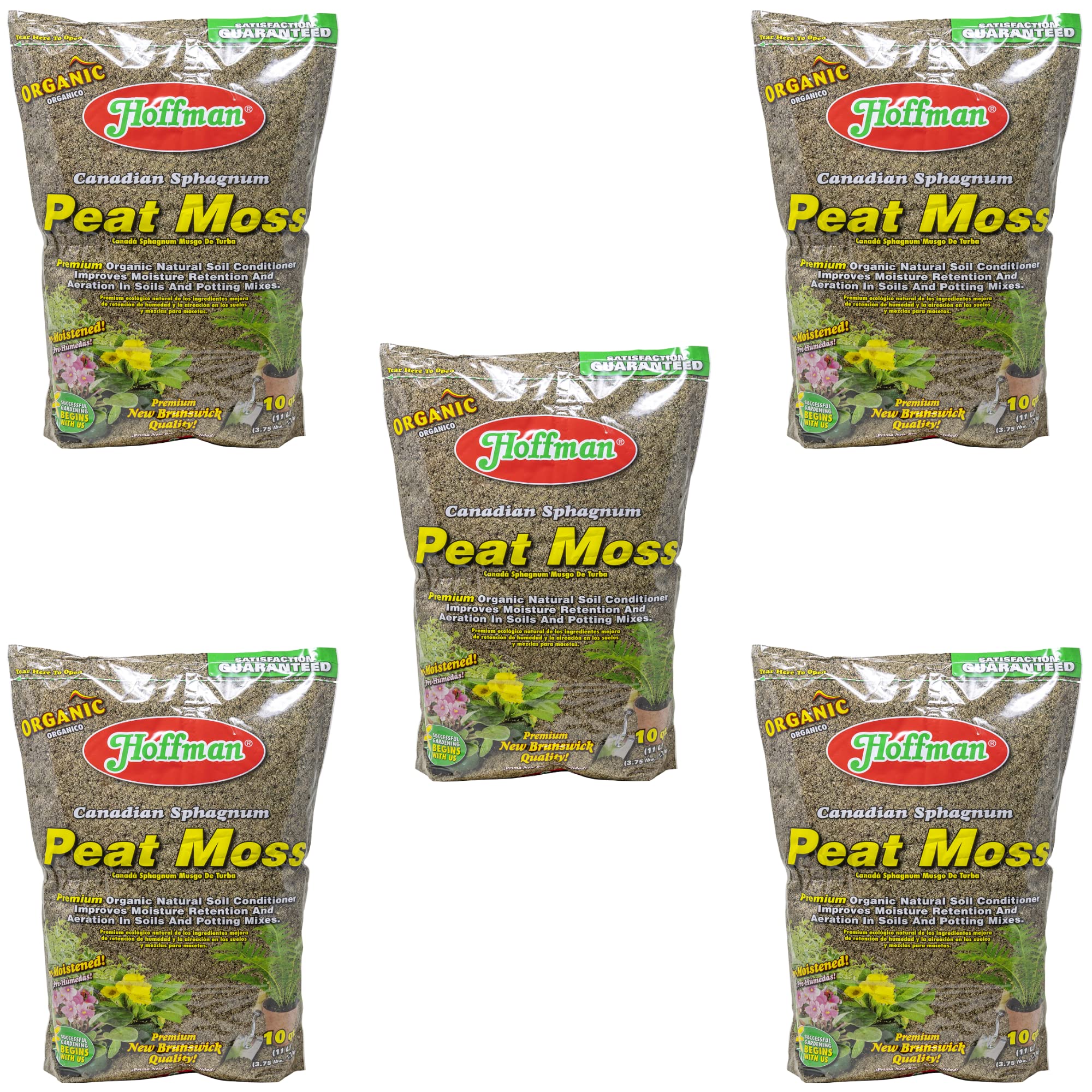 Hoffman Canadian Sphagnum Peat Moss Soil Conditioner to Improve Moisture Retention and Aeration, 10qt Bag