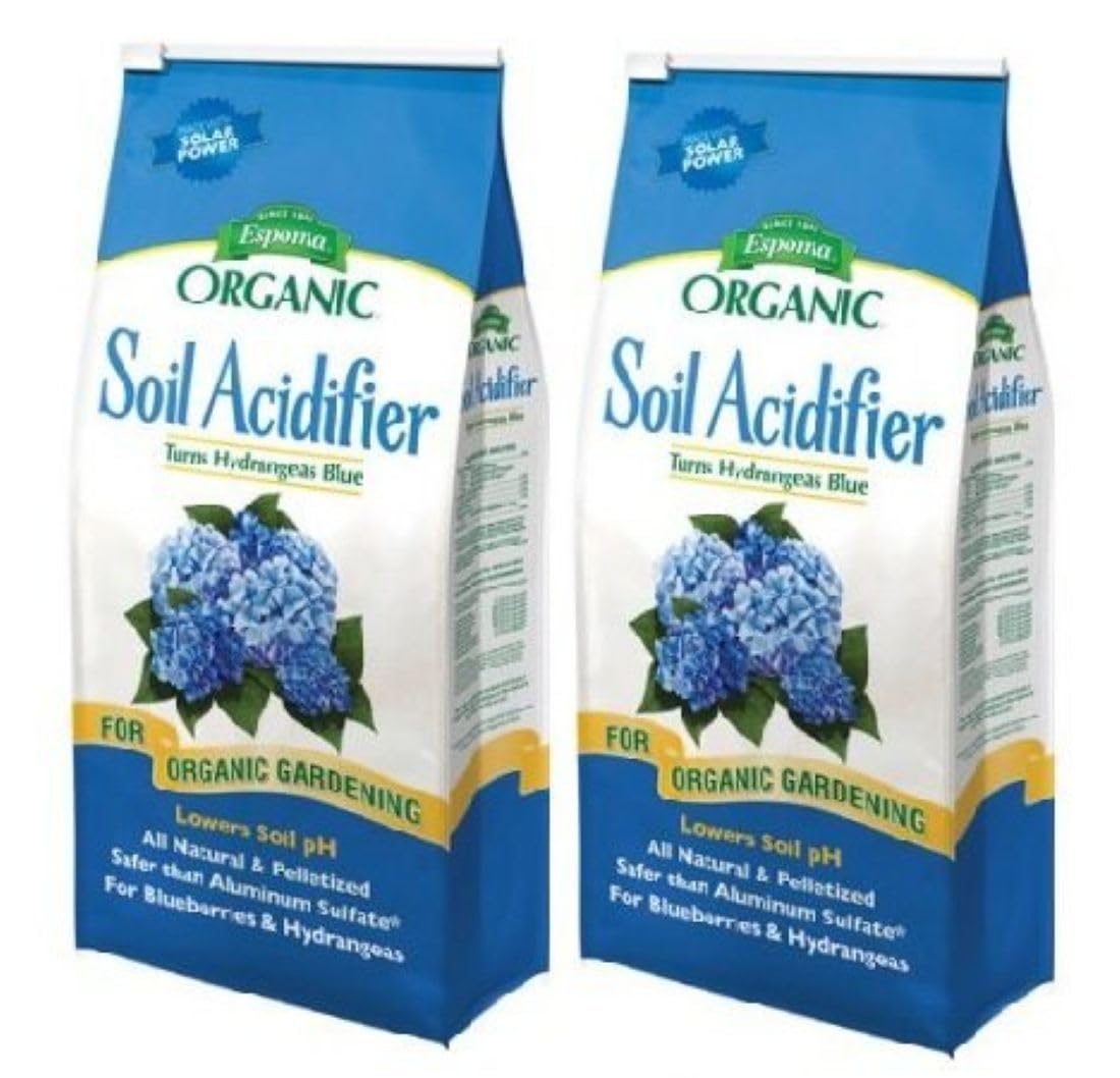 Espoma Organic Soil Acidifier Soil Amendment; Lowers Soil pH and Turns Hydrangeas Blue! Contains Elemental Sulfur and can be Used for Organic Gardening 6 lb. Bag - Pack of 2