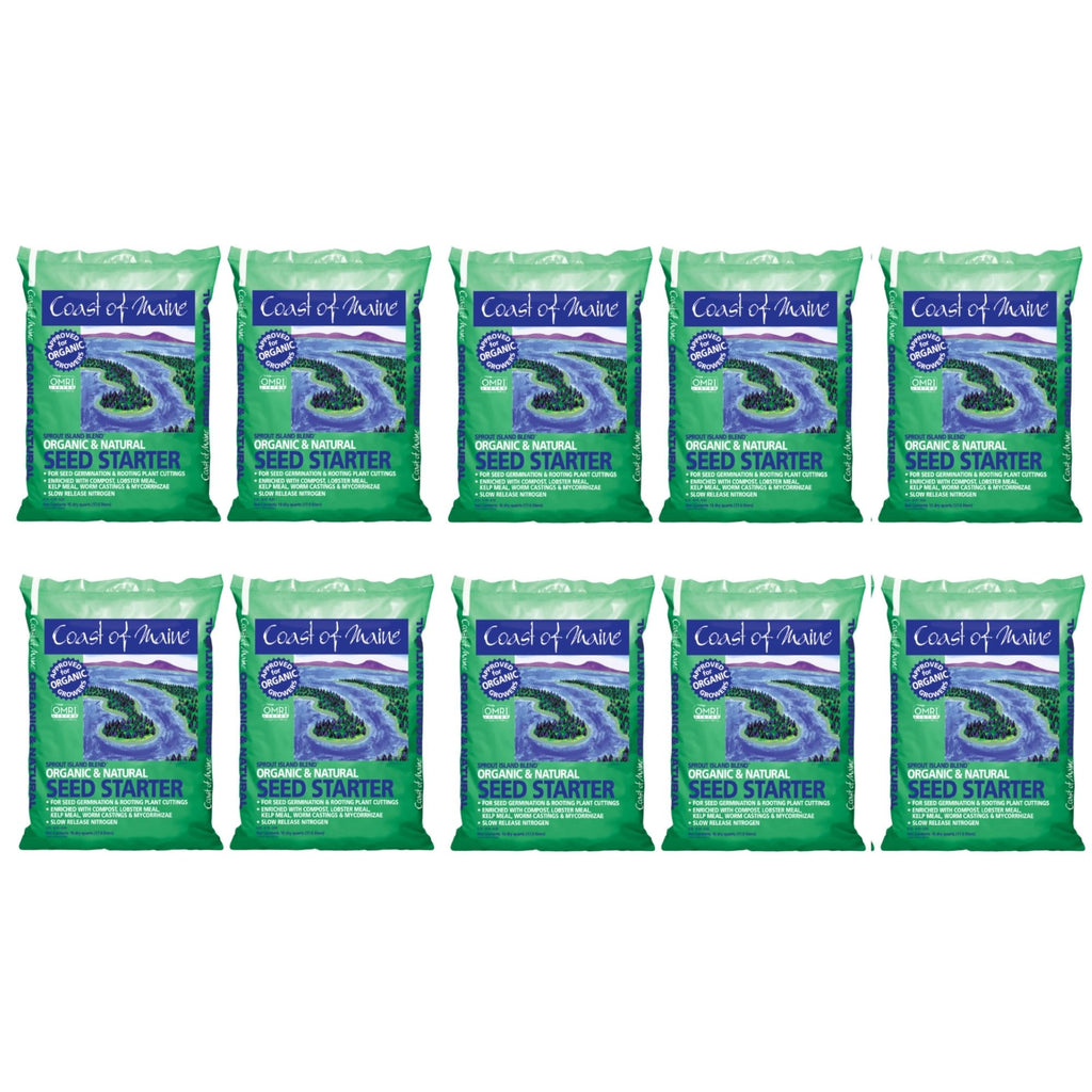 Coast of Maine, 16qt (Pack of 10) Sprout Island Blend, Organic & Natural Seed Starter for Seed Germination & Root Plant Cuttings