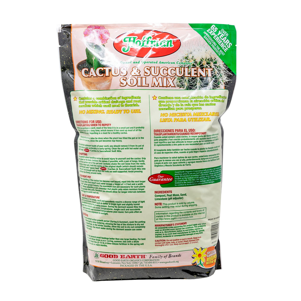 Hoffman 10410 Organic Cactus and Succulent Soil Mix, 10 Quarts
