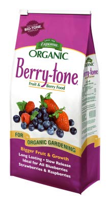 Espoma Organic Berry-Tone 4-3-4 Natural & Organic Fertilizer and Plant Food for All Berries. 4 lb. Bag. Use for Planting & Feeding to Promote Bountiful Harvest - Pack of 2