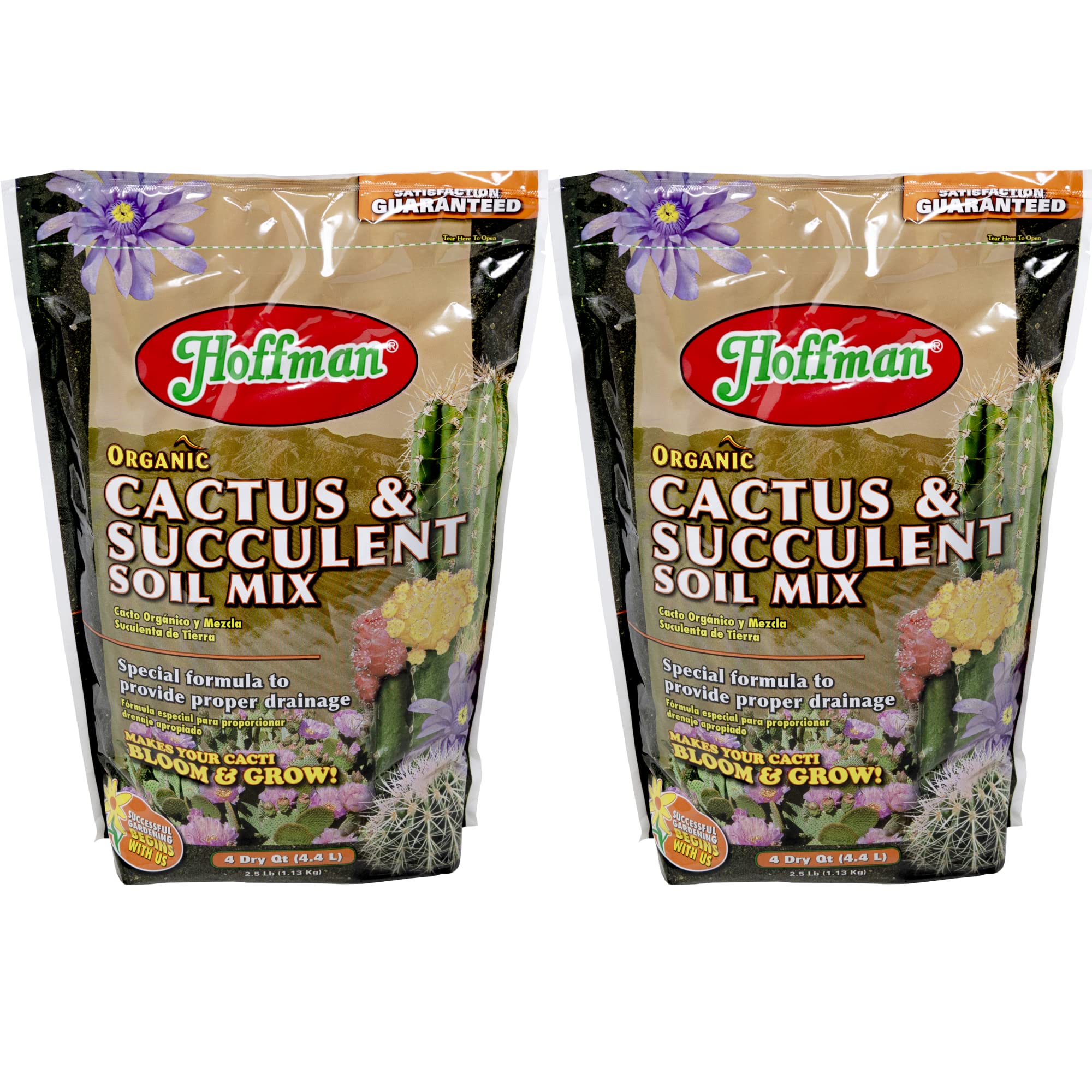 Hoffman 10404 Organic Cactus and Succulent Soil Mix, 4 Quarts