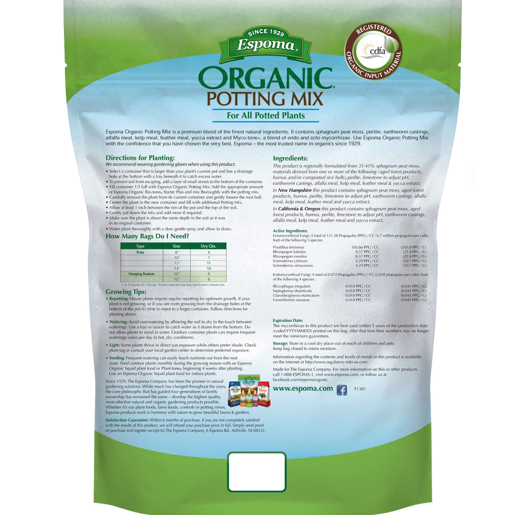 Espoma AP8 8-Quart Organic Potting Mix