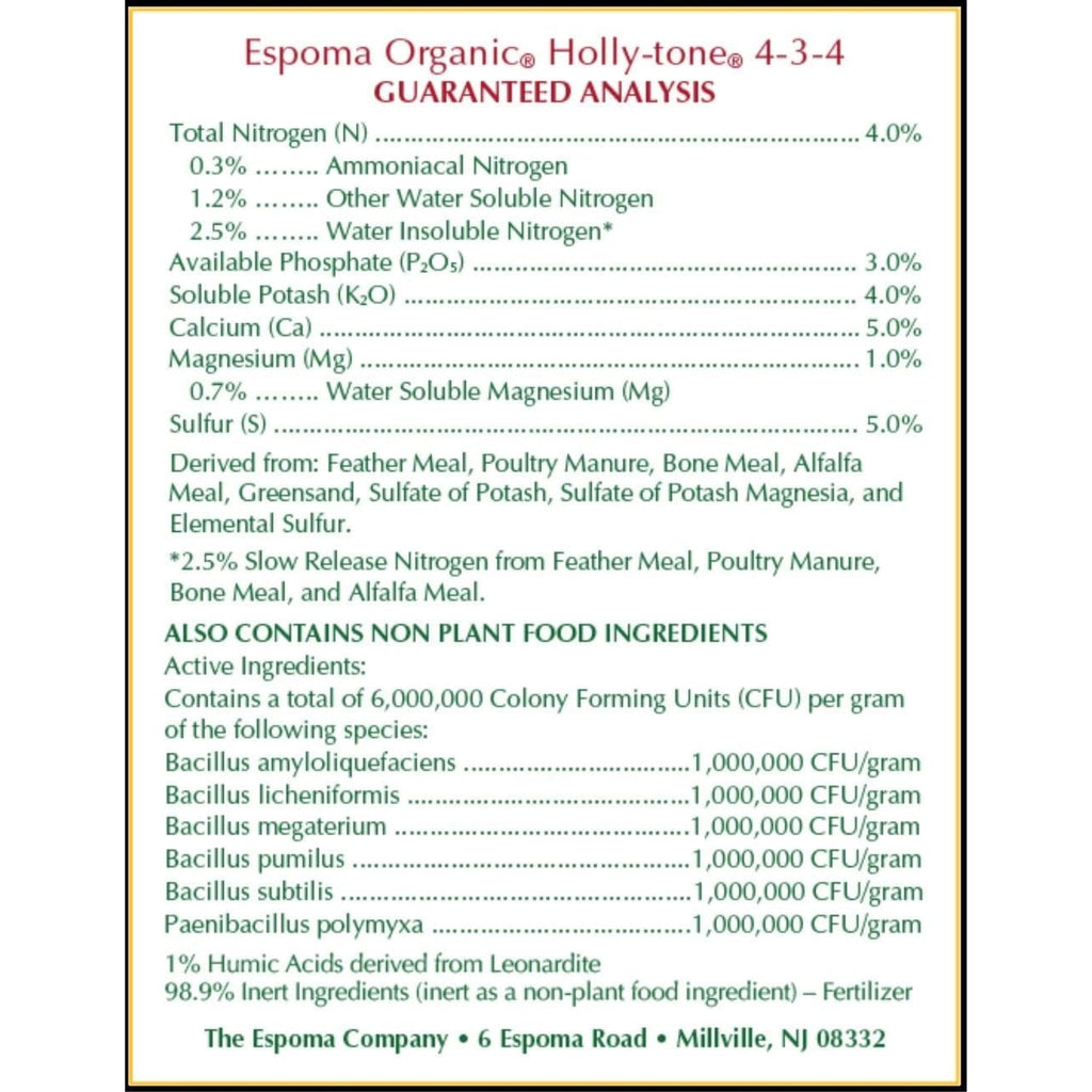 Espoma Organic Holly-Tone 4-3-4 Natural & Organic Evergreen & Azalea Plant Food; 4 lb. Bag; The Original & Best Fertilizer for All Acid Loving Plants Including Rhododendrons & Hydrangeas. Pack of 3