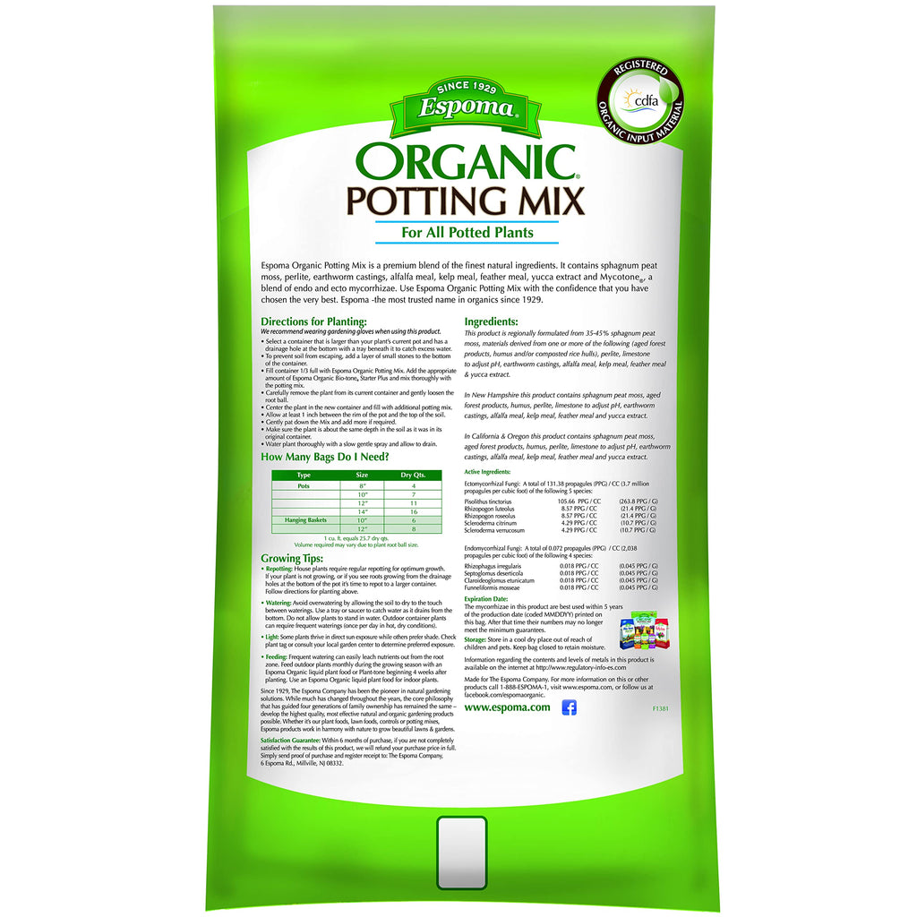 Espoma AP16 16-Quart Organic Potting Mix