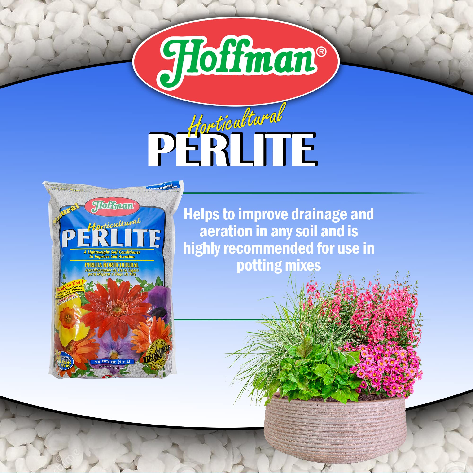 Hoffman 16504 Horticultural Perlite, 18 Quarts